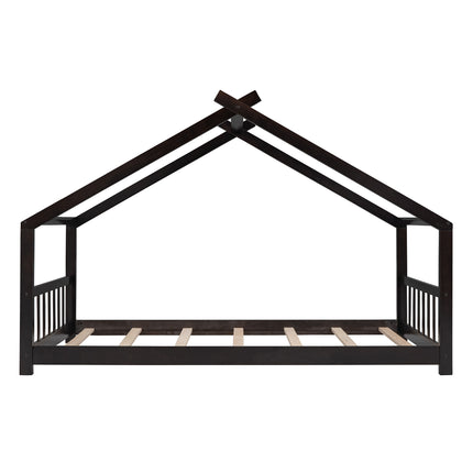 AS10- Twin Size House Bed Wood Bed - Likeshoppe 