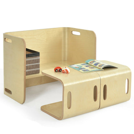 AV4- 3 Pieces Kids Wooden Table and Chair Set - Likeshoppe 