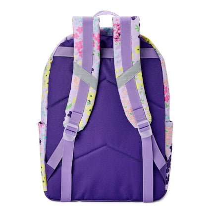 BZ5- Wonder Nation Girls 17" Laptop Backpack Fuzzy Flower Magic Unicorn, Purple - Likeshoppe 