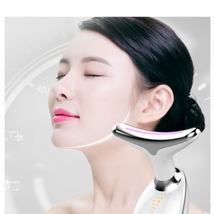 CE4- Red-Light-Therapy-for-Face and Neck, Red Light Therapy Wand, 3 Color Led Face Neck Massager for Skin Tightening, Face Lift, Wrinkle Removal, White - Likeshoppe 