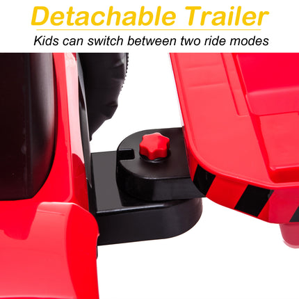 BH18-Toy Tractor with Trailer,3-Gear-Shift Ground Loader Ride On with LED Lights - Likeshoppe 