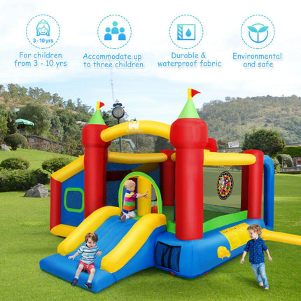 BC17- Inflatable Bounce House Kids Slide Jumping Castle without Blower - Likeshoppe 