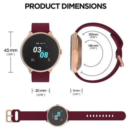 CB1- iTouch Sport 3 Smart Watch & Fitness Tracker, For Women and Men, (43mm), Black Mesh Band - Likeshoppe 