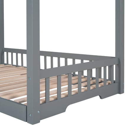 AS7- Extending House Bed, Wooden Daybed, - Likeshoppe 