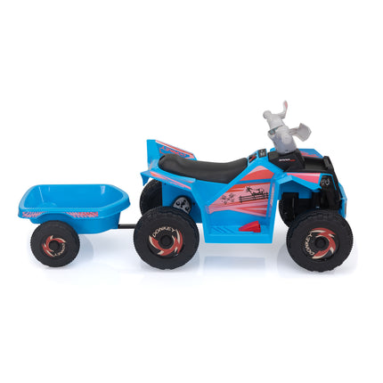 BH9- Children's Beach Car - with Trailer - Blue - Likeshoppe 