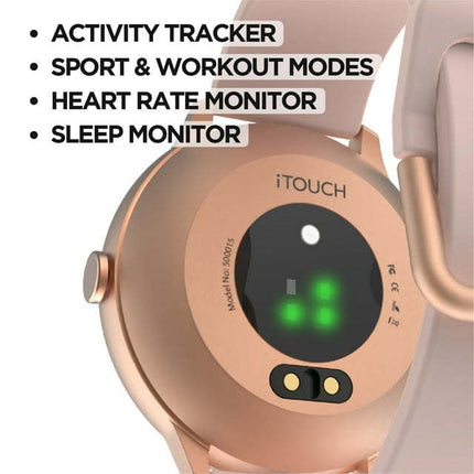 CB3- Itouch Sport 3 Smart Watch & Fitness Tracker, Women & Men, (43mm), Blush - Likeshoppe 