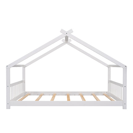 AS35- Full Size House Bed Wood Bed - Likeshoppe 