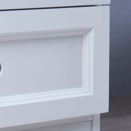 AT17- Kids Funnel White Bookcase Book Shelf Storage Unit with Book Display/Organizer Drawers - Classic White Color - Likeshoppe 