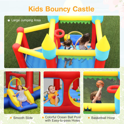 BC5-Inflatable Bounce Slide Jumping Castle Without Blower - Likeshoppe 