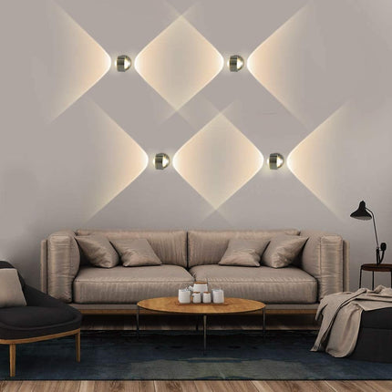 BU20- LED Crystal Wall Sconce for Bedroom Bathroom Aisle stairwell Terrace;  6w/Warm White Light;  Decorative Spotlight - Likeshoppe 