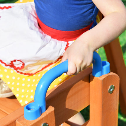AZ3- Wooden Swing Set with Slide;  Outdoor Playset Backyard Activity Playground Climb Swing Outdoor Play Structure for Toddlers;  Ready to Assemble Wooden Swing-N-Slide Set Kids Climbers - Likeshoppe 