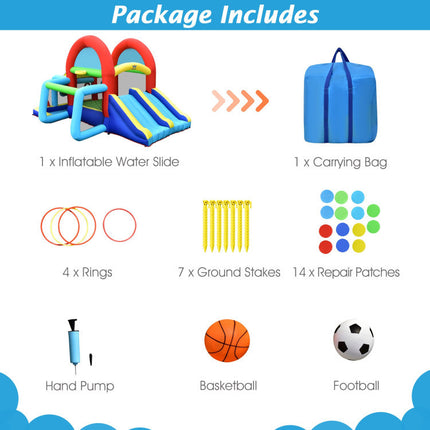 BC4- Inflatable Jumping Castle Bounce House with Dual Slides without Blower - Likeshoppe 