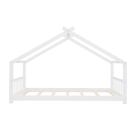 AS10- Twin Size House Bed Wood Bed - Likeshoppe 