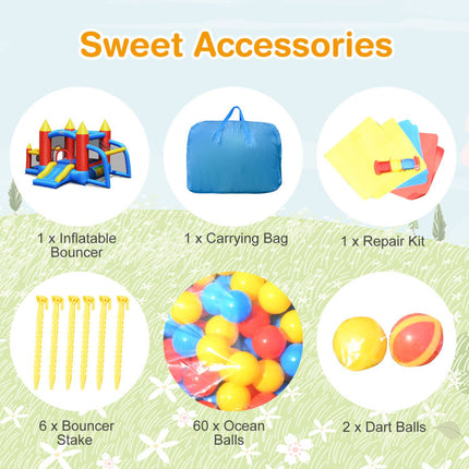 BC6-Inflatable Soccer Goal Ball Pit Bounce House Without Blower - Likeshoppe 