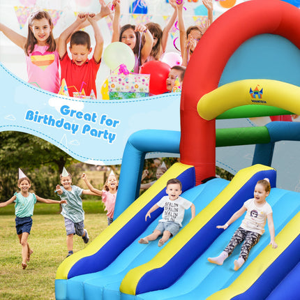 BC4- Inflatable Jumping Castle Bounce House with Dual Slides without Blower - Likeshoppe 