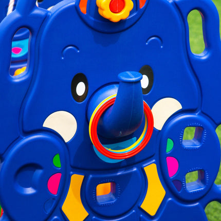 BB23- 3-in-1 Junior Children Freestanding Design Climber Slide Swing Seat Basketball Hoop - Likeshoppe 