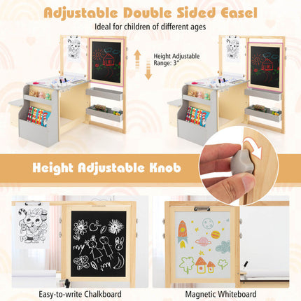 BM2- Kids Art Center Wooden Table Bench Set - Likeshoppe 