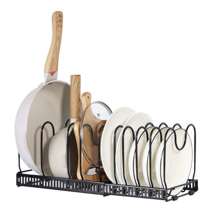 BY4- Adjustable Kitchen Pot Rack, Cutting Board, Cutting Board, Pot Cover Storage Rack, Multifunctional Storage Rack, Telescopic Pot Rac0k, Kitchen Storage Rack - Likeshoppe 