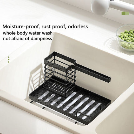 BY3- Kitchen Supplies Cloth Rack New Sponge Cloth Drain Rack with Chopstick Tube Easy Storage Storage Shelf Kitchen Sorting Rack - Likeshoppe 