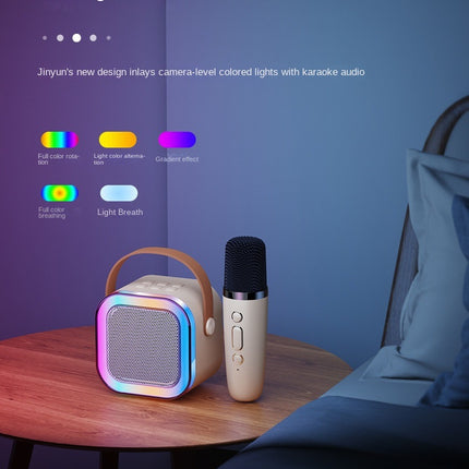 CC4- Karaoke Machine for Kids Adults,Mini Portable Blue-Tooth Karaoke Speaker with 2 Wireless Microphones and Dynamic Lights,Birthday Gift,Home KTV,Outdoor,Travel - Likeshoppe 