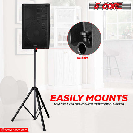 CC8- 5 Core Powered PA Speaker • 1500W Peak Portable Active Powered DJ Audio System • w Bluetooth 5.1 • SD USB AUX MIC FM RCA Input • 2 Wireless UHF Microphone • Remote- ACTIVE DJ 12 2-MIC - Likeshoppe 