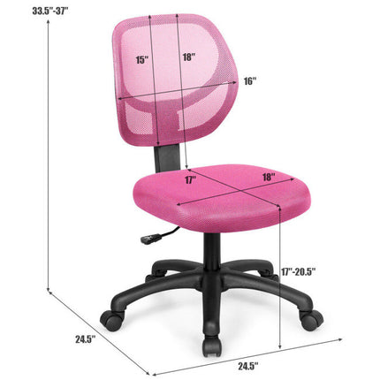 AV5- Low-back Computer Task Office Desk Chair with Swivel Casters for Kids - Likeshoppe 