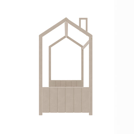AS15- Twin Size Velvet House Bed Wood Bed - Likeshoppe 