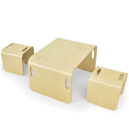 AV4- 3 Pieces Kids Wooden Table and Chair Set - Likeshoppe 