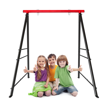 AZ1-Metal Swing Stand Swing Sets for Backyard,Powder Coated Swing Frame of Swing Set with Extra Side Bars,880 Lbs Heavy-Duty A-Frame Outdoor Swing Fits Swing Chair,Porch Swing - Likeshoppe 