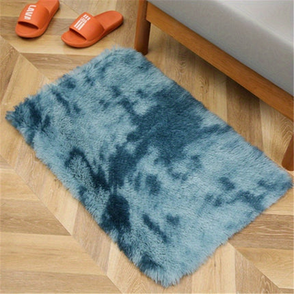 AR6- 1pc, High Pile Tie-Dyed Shaggy Rug for Living Room and Bedroom - Fire Retardant, Machine Washable, Anti-Skid, Faux Fur, Plush Carpet - Perfect for Nursery Decor