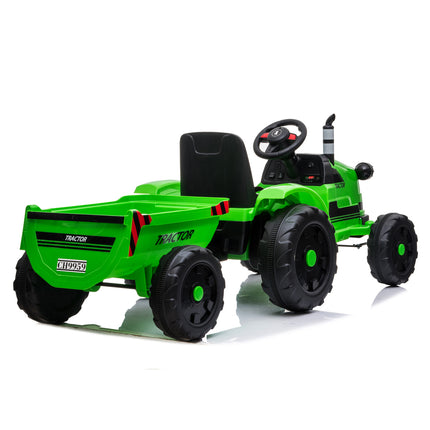 BH19- Toy Tractor with Trailer,3-Gear-Shift Ground Loader Ride On with LED Lights - Likeshoppe 