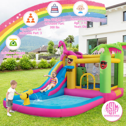BC15- Inflatable Bounce Castle with Long Water Slide and 735W Blower - Likeshoppe 