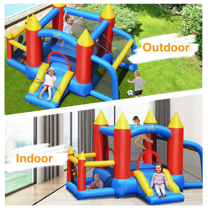 BC6-Inflatable Soccer Goal Ball Pit Bounce House Without Blower - Likeshoppe 