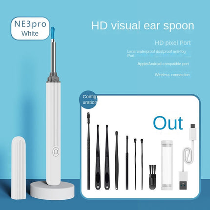 CF1- Ear Wax Removal Tool - Spade Ear Cleaner with Ear Camera, 1080P Ear Scope, Earwax Remover Picker with 10 Replacement Tips Ear Pick with 6 LED Light for Earwax Cleaning, - Likeshoppe 