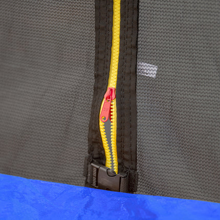 BA20- 10FT Trampoline with Basketball Hoop Inflator and Ladder(Inner Safety Enclosure) Blue - Likeshoppe 