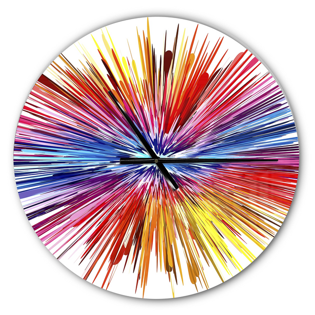 CG17- Designart 'Color Explosion ' Modern wall clock(Size 23" x 23") - Likeshoppe 