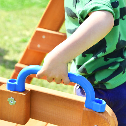 AZ3- Wooden Swing Set with Slide;  Outdoor Playset Backyard Activity Playground Climb Swing Outdoor Play Structure for Toddlers;  Ready to Assemble Wooden Swing-N-Slide Set Kids Climbers - Likeshoppe 