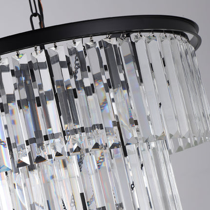 BX4- Black Luxury Crystal Chandelier Modern Chandeliers Lights Fixture Hanging Pendant Light Fixture for Dining Room Bedroom Living Room Dia 19.7 Inch-Black - Likeshoppe 