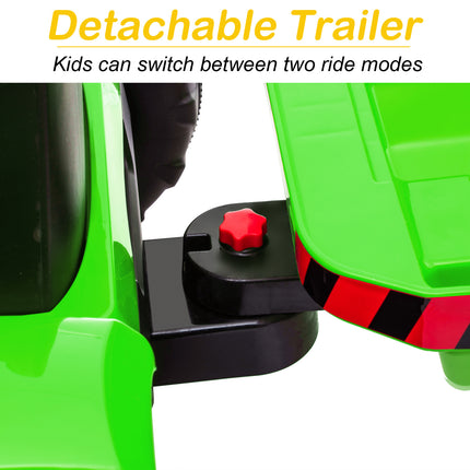BH19- Toy Tractor with Trailer,3-Gear-Shift Ground Loader Ride On with LED Lights - Likeshoppe 