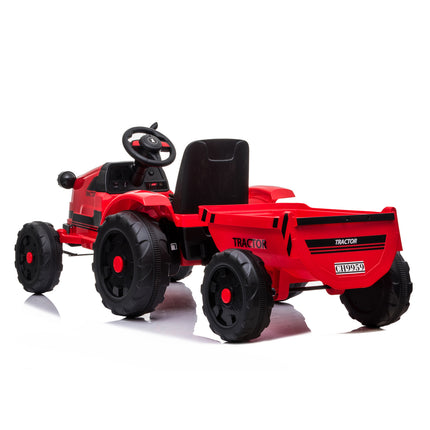 BH18-Toy Tractor with Trailer,3-Gear-Shift Ground Loader Ride On with LED Lights - Likeshoppe 