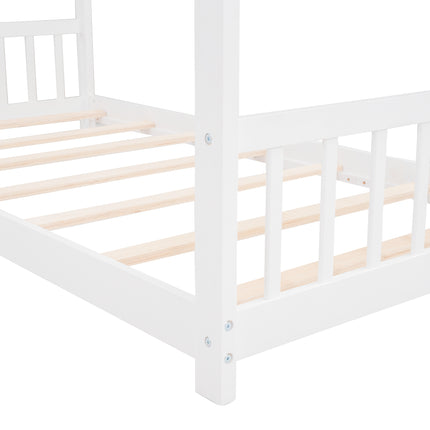 AS10- Twin Size House Bed Wood Bed - Likeshoppe 