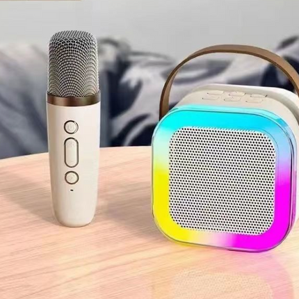 CC4- Karaoke Machine for Kids Adults,Mini Portable Blue-Tooth Karaoke Speaker with 2 Wireless Microphones and Dynamic Lights,Birthday Gift,Home KTV,Outdoor,Travel - Likeshoppe 