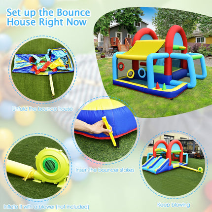 BC4- Inflatable Jumping Castle Bounce House with Dual Slides without Blower - Likeshoppe 