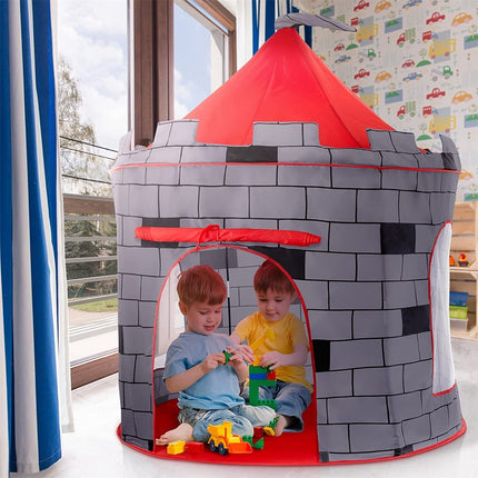 BE9- Outdoor Indoor Big Tent Playhouse Castle Pop Up Tent Foldable Children Teepee.Portable Kids Pop Up Knight Castle Children's Play Tent For Indoor And Outdoor Use and Best Gift For Boys and Girls. - Likeshoppe 