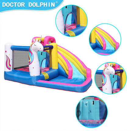 BC11- Unicorn Bounce House 420D and 840D Oxford Fabric Inflatable Bouncer with Splash Pool w/450W Blower - Likeshoppe 