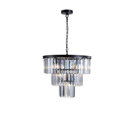 BX4- Black Luxury Crystal Chandelier Modern Chandeliers Lights Fixture Hanging Pendant Light Fixture for Dining Room Bedroom Living Room Dia 19.7 Inch-Black - Likeshoppe 