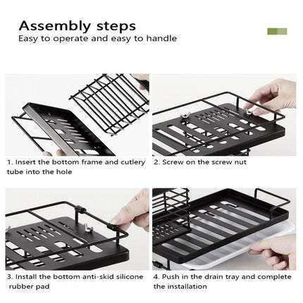 BY3- Kitchen Supplies Cloth Rack New Sponge Cloth Drain Rack with Chopstick Tube Easy Storage Storage Shelf Kitchen Sorting Rack - Likeshoppe 