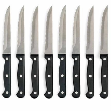 BN5- 8 Professional Steakhouse Knife Set Steak Knives Kitchen Cutlery Tool Serrated - Likeshoppe 