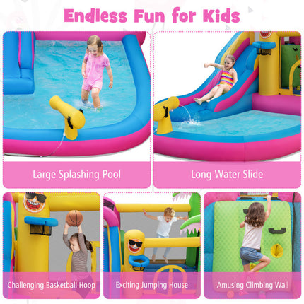 BC15- Inflatable Bounce Castle with Long Water Slide and 735W Blower - Likeshoppe 