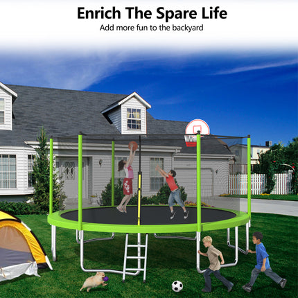 BA13- 15FT trampoline green - Likeshoppe 